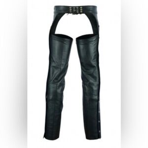 Women’s Black Leather Chaps